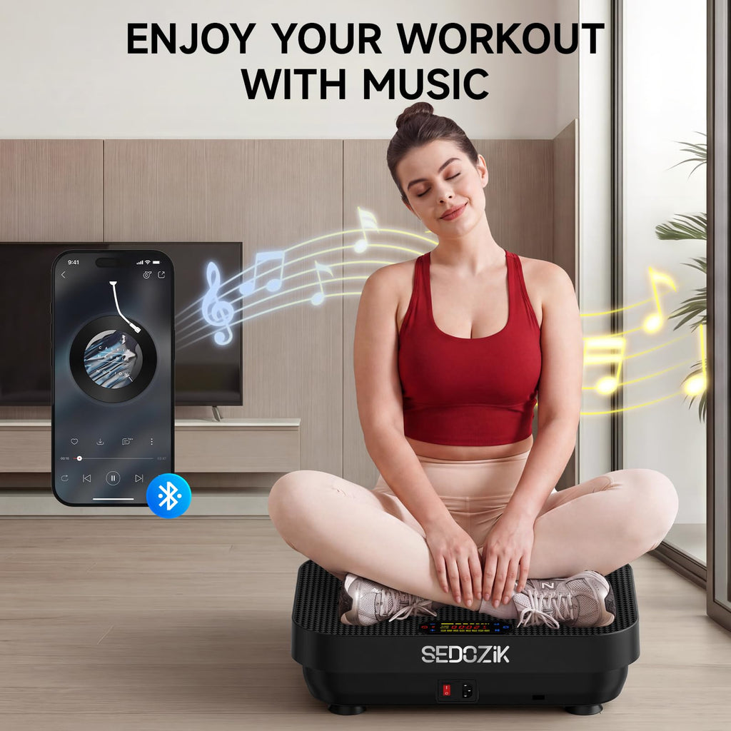 Black Vibration Plate with Bands K56290