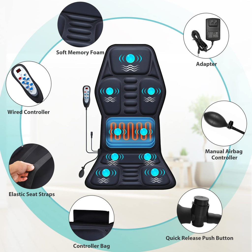 Heated Massage Seat Cushion Pad S40357