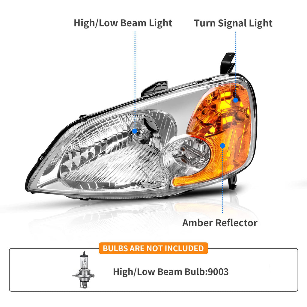 Headlight Assembly Chrome G8946