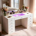 51'' 11 Drawer Vanity Makeup Desk H700