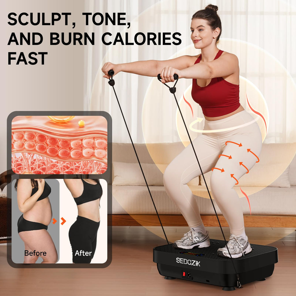 Black Vibration Plate with Bands K56290