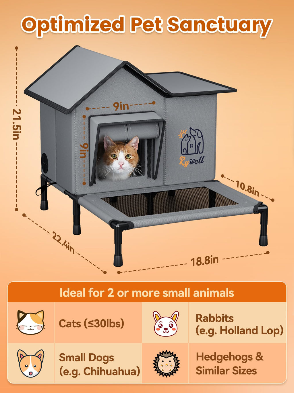 Heated Weatherproof Insulated Outdoor Cat House G1850
