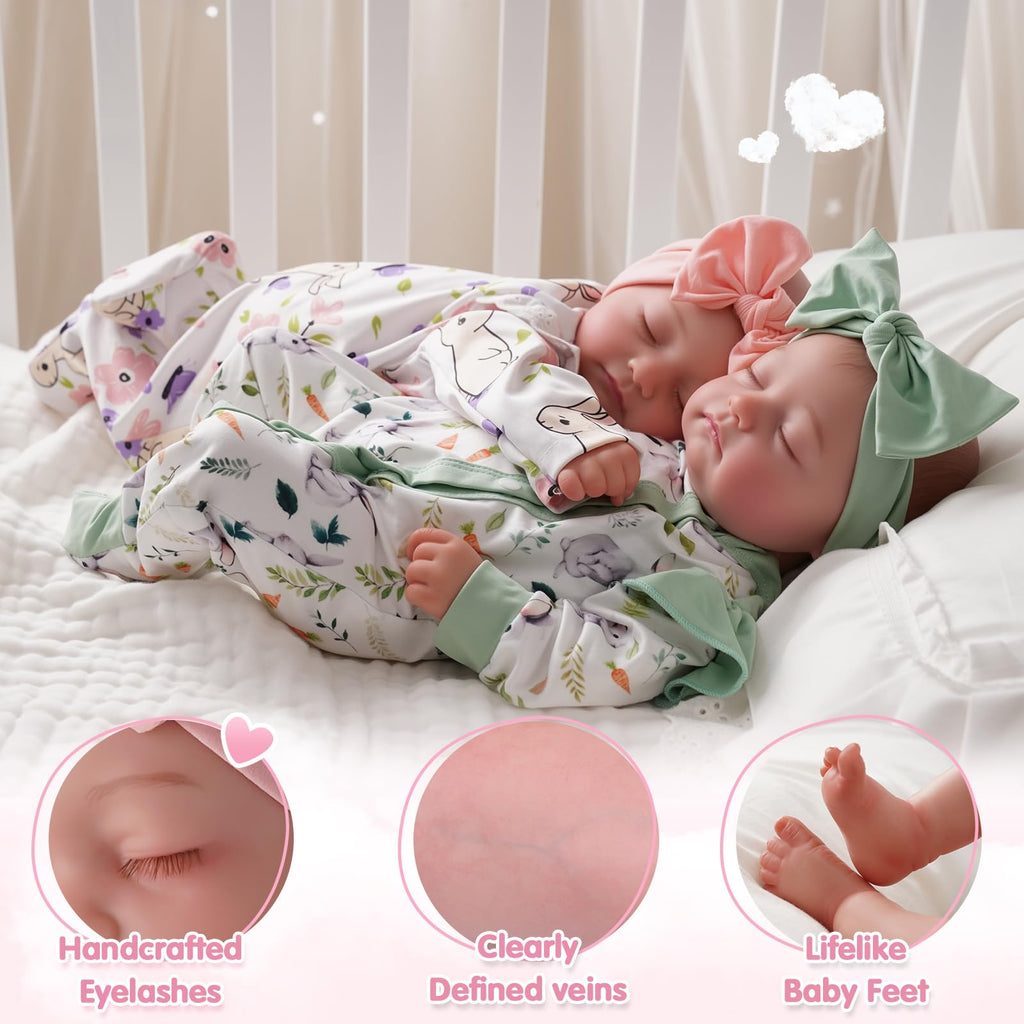 Lifelike Reborn Baby Dolls Twins 20 inch C20737