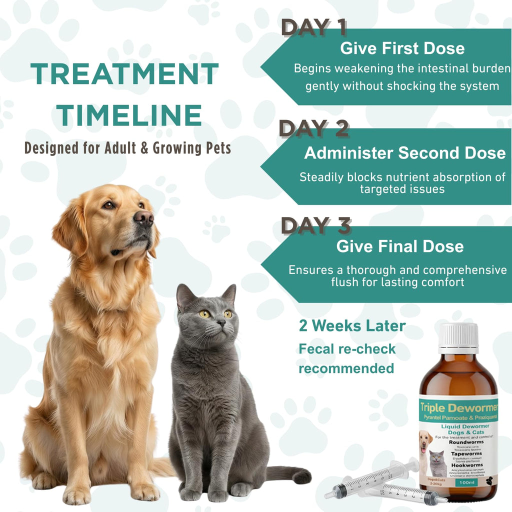 Broad Spectrum Pyrantel Pamoate and Praziquantel Dewormer Liquid 3.38 fl oz R66671