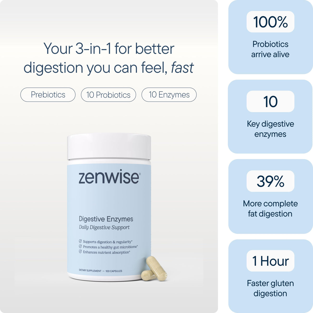 Digestive Enzymes Probiotics 180 CT U143