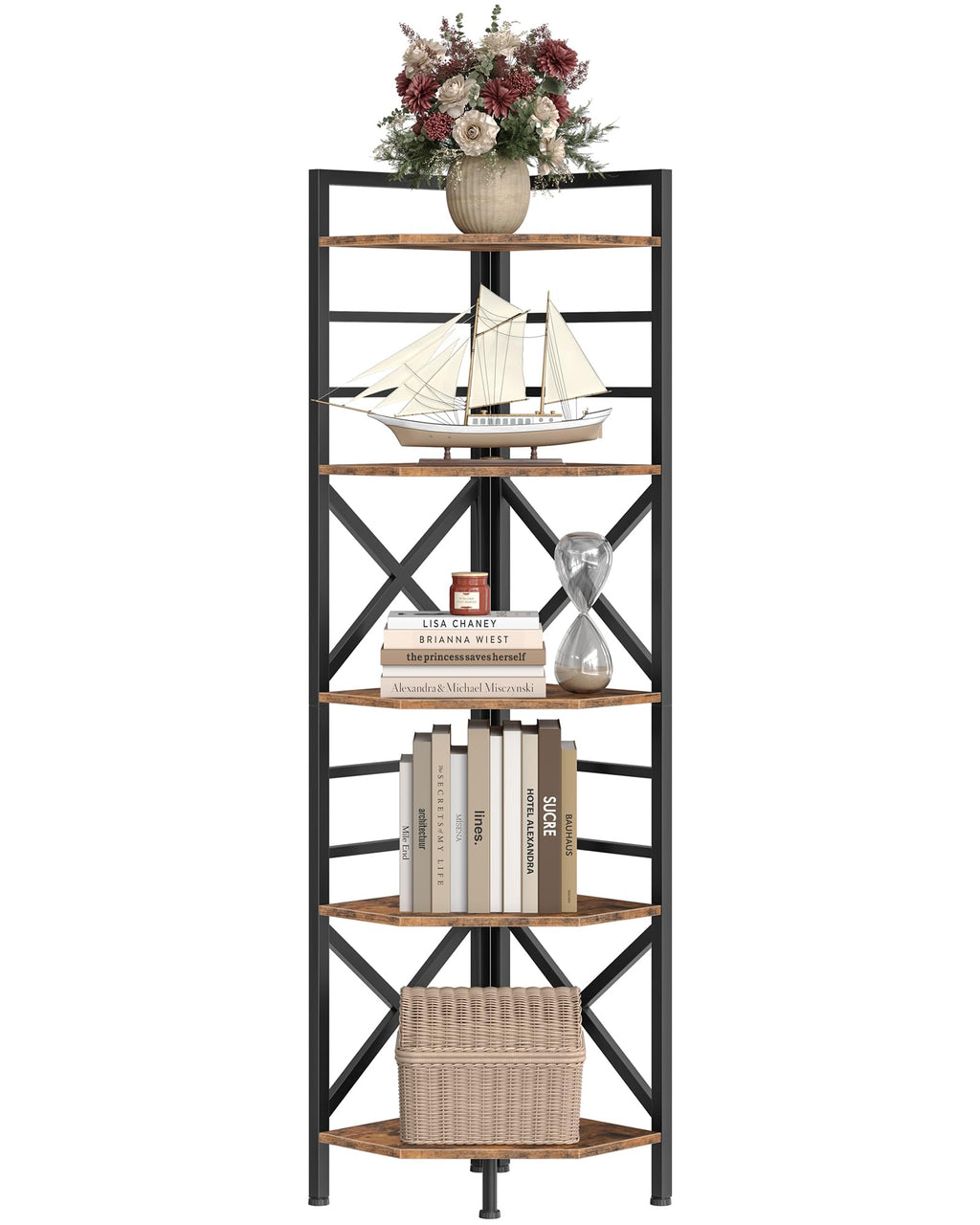 69.3" 5-Tier Corner Bookshelf Q7940