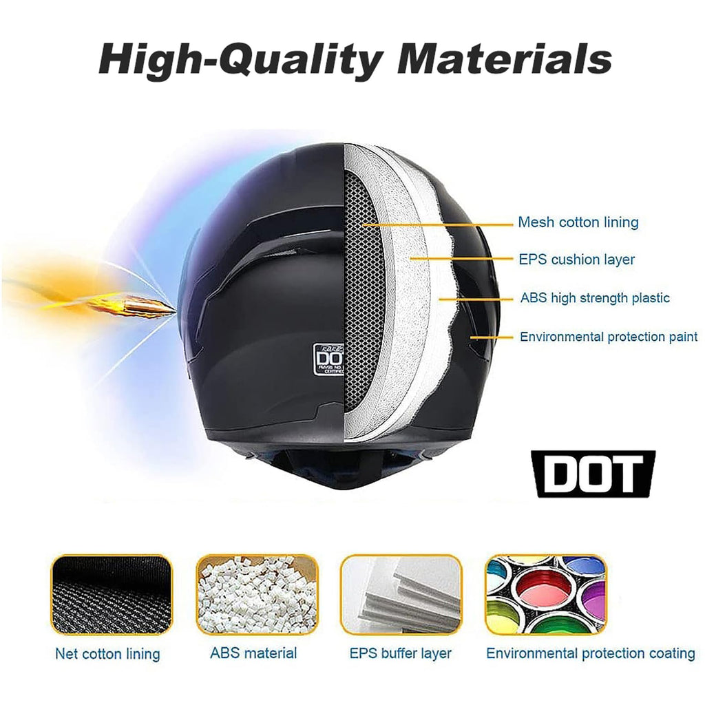 DOT Approved Flip Up Full Face Modular Motorcycle Helmet V5579