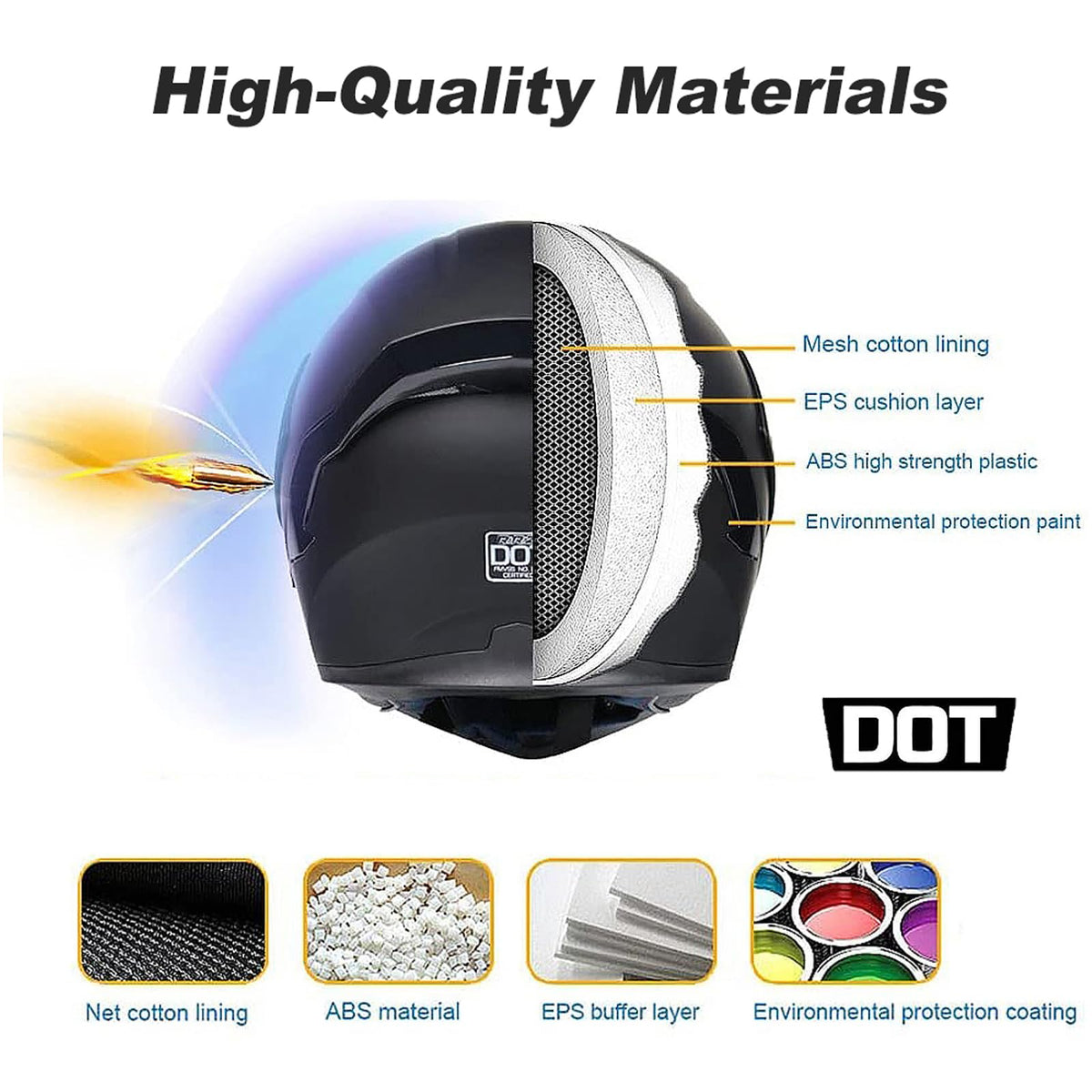 DOT Approved Flip Up Full Face Modular Motorcycle Helmet V5579
