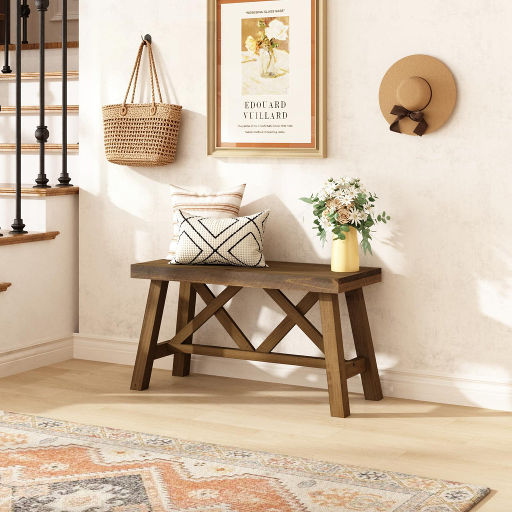 30" Solid Wood Bench O540