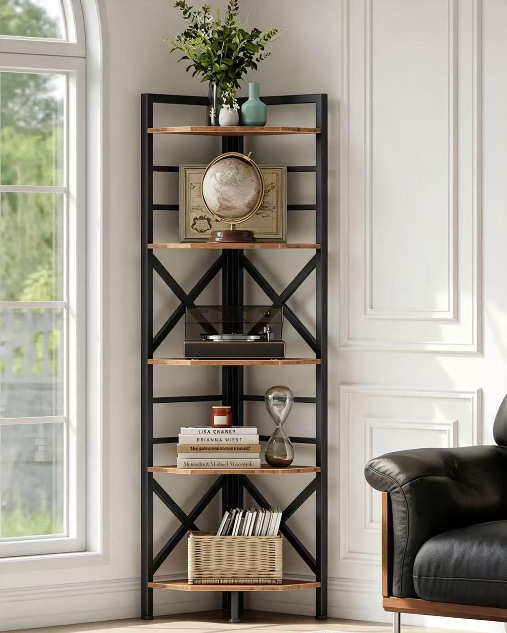 69.3" 5-Tier Corner Bookshelf Q7940