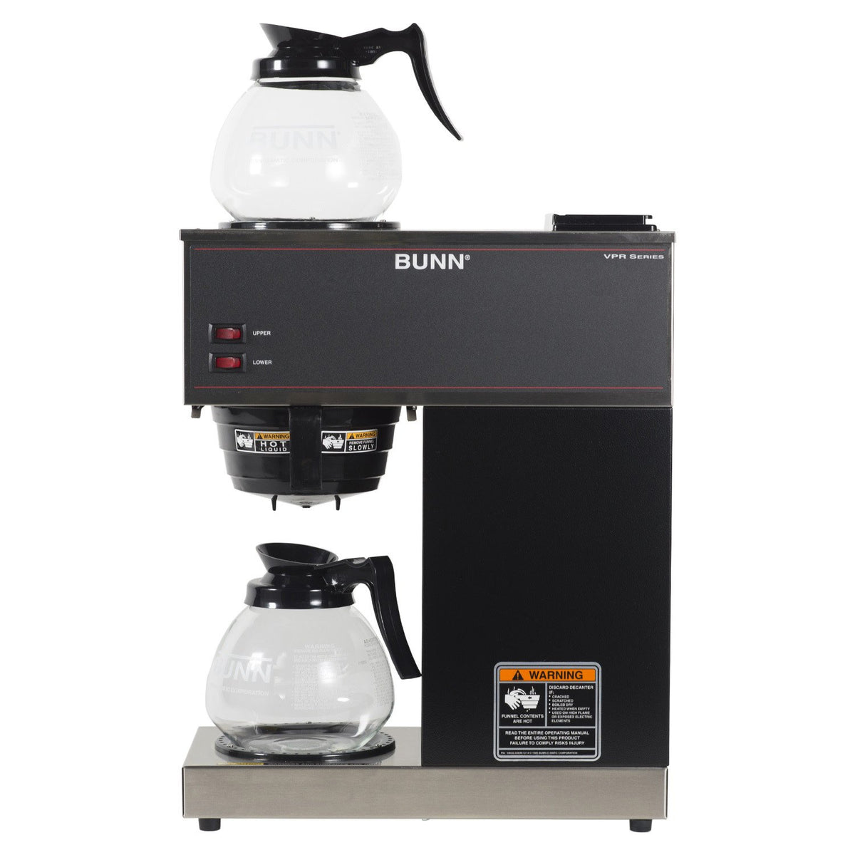 12-Cup Commercial Coffee Brewer with Glass Decanters I2868