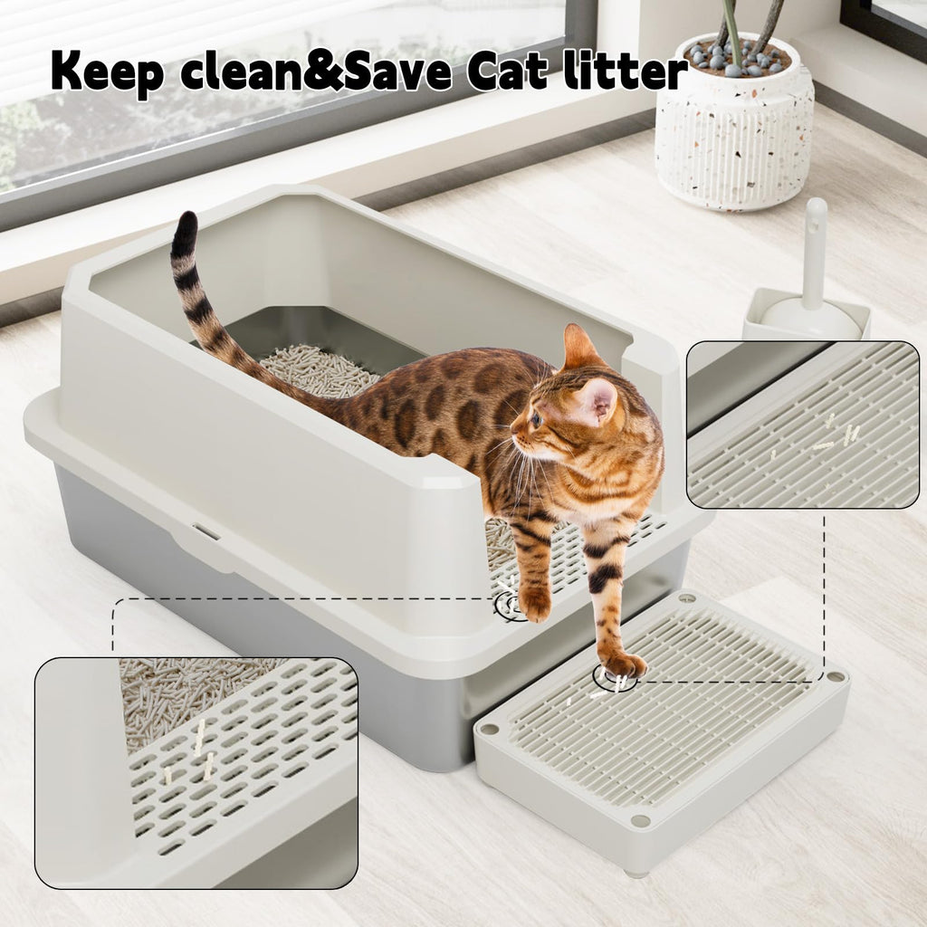 Stainless Semi-Closed Litter Box V230356