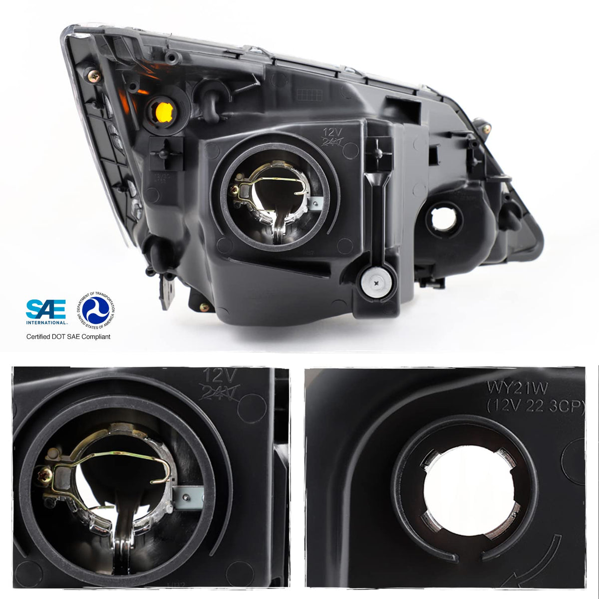 Black Headlights Pair G185