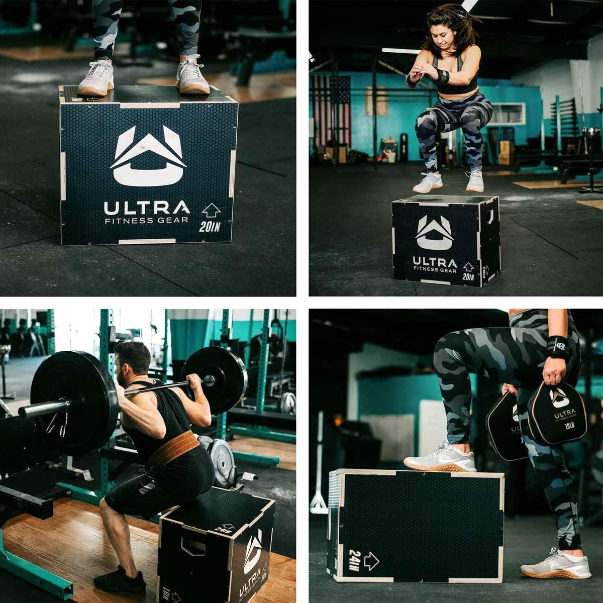 Wooden Plyo Box, 16/14/12 Anti-Slip Y232