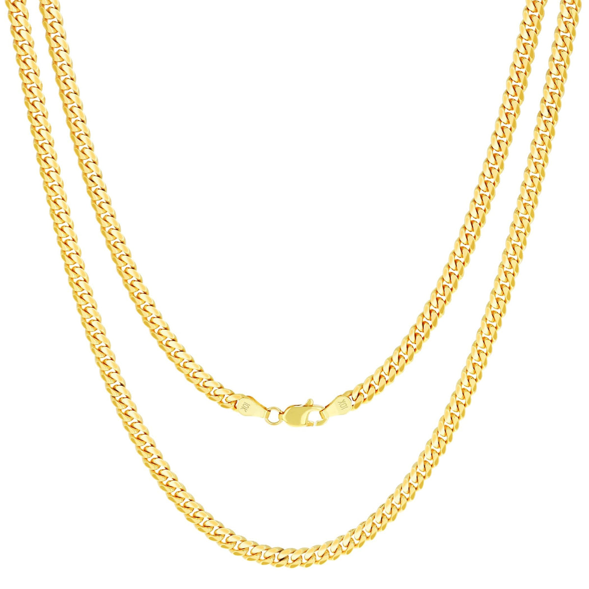 10K Yellow Gold Cuban Link Chain Necklace S65734