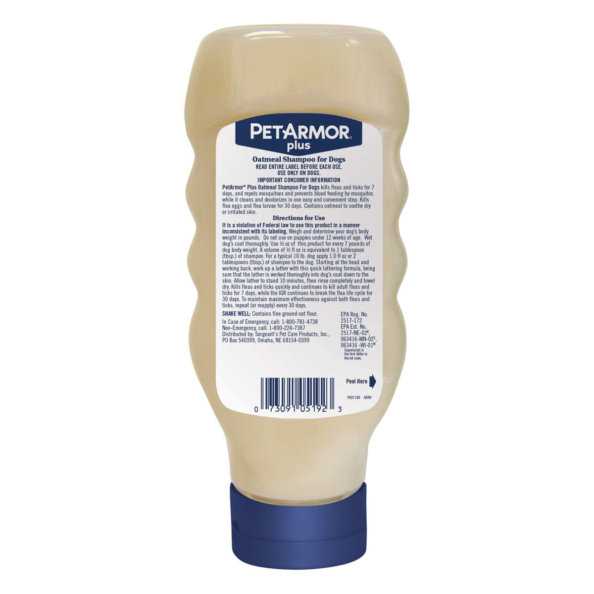 Oatmeal Flea & Tick Shampoo Dogs 18oz I331