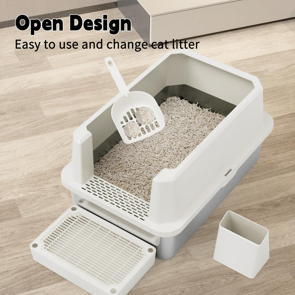 Stainless Semi-Closed Litter Box V230356