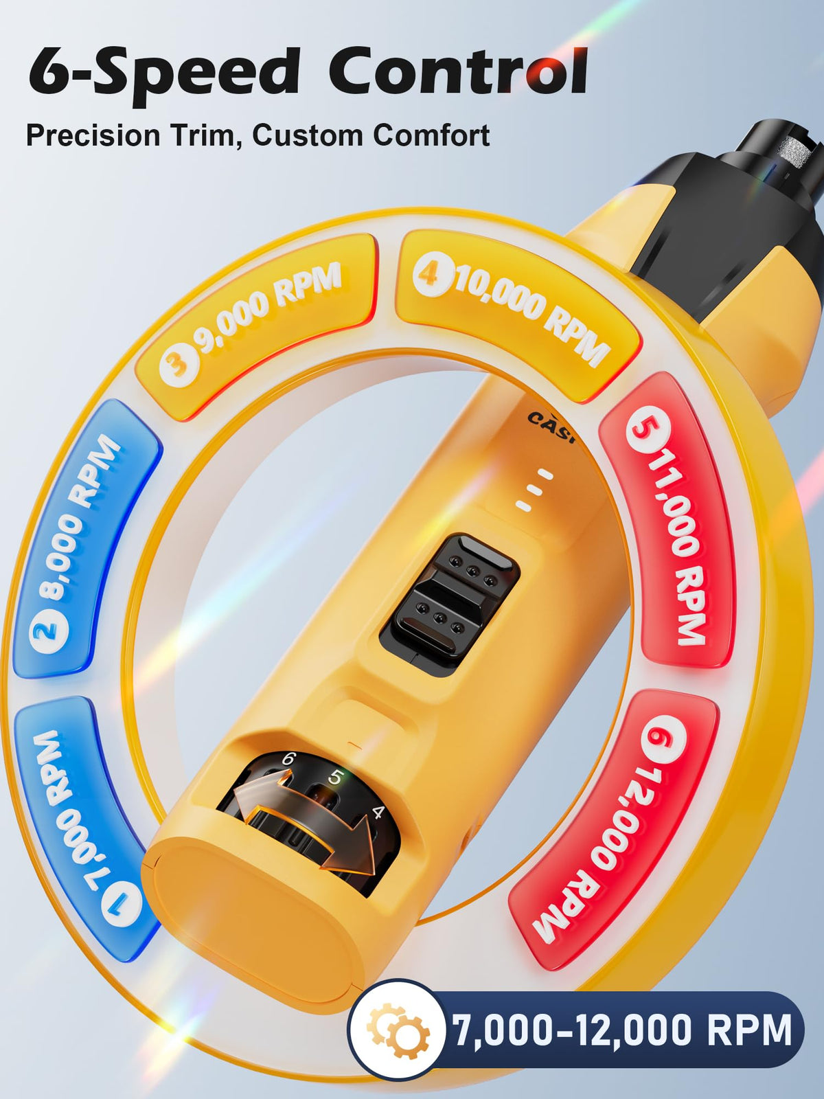 6-Speed Dog Nail Grinder with Dust Cap & 2 LED Lights & 2000mAh Battery X82424