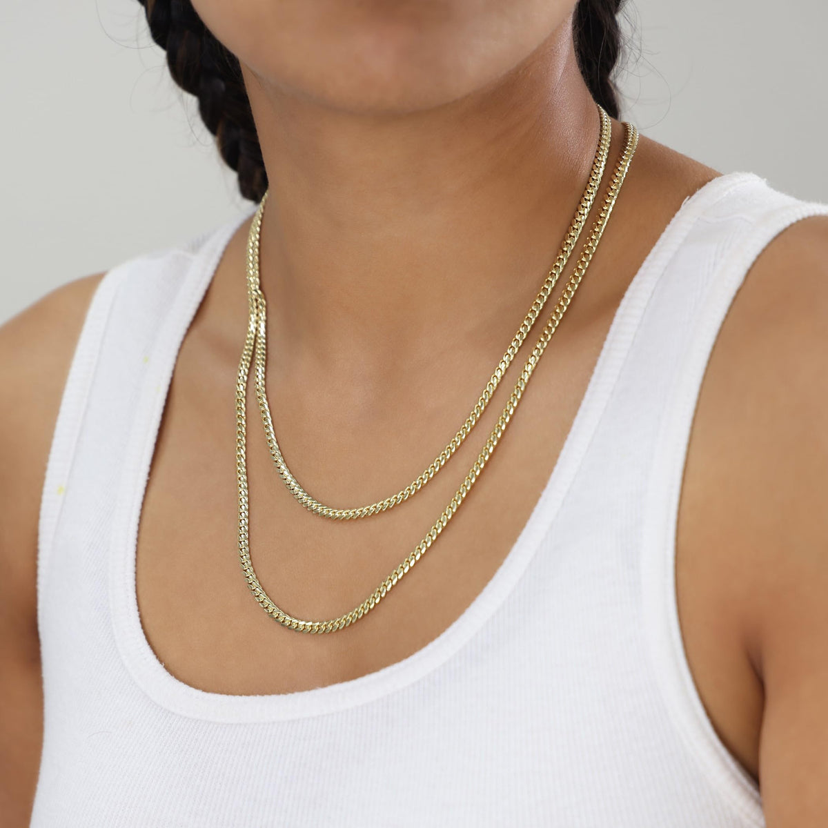 10K Yellow Gold Cuban Link Chain Necklace S65734