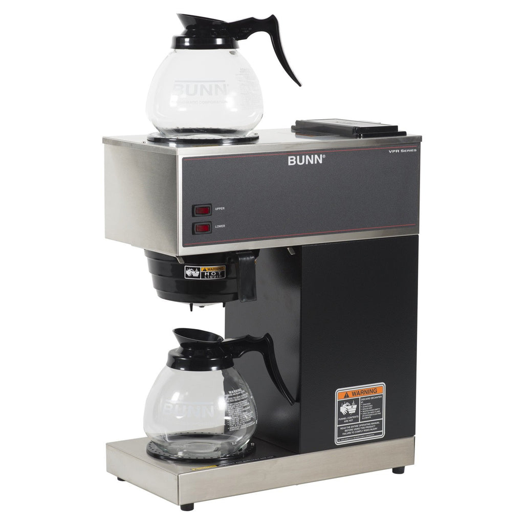 12-Cup Commercial Coffee Brewer with Glass Decanters I2868