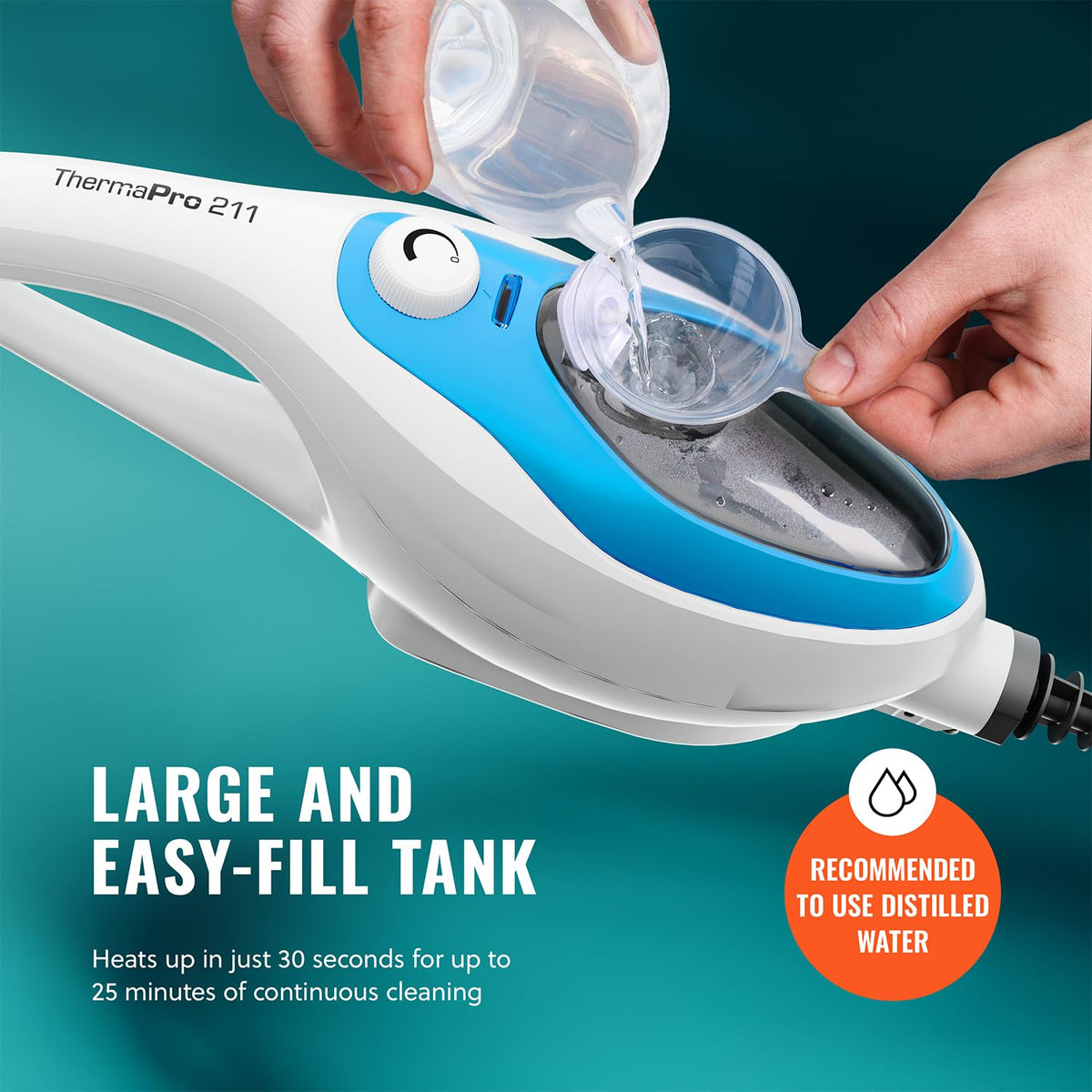 10-in-1 Steam Mop with Detachable Handheld Steam Cleaner A3403