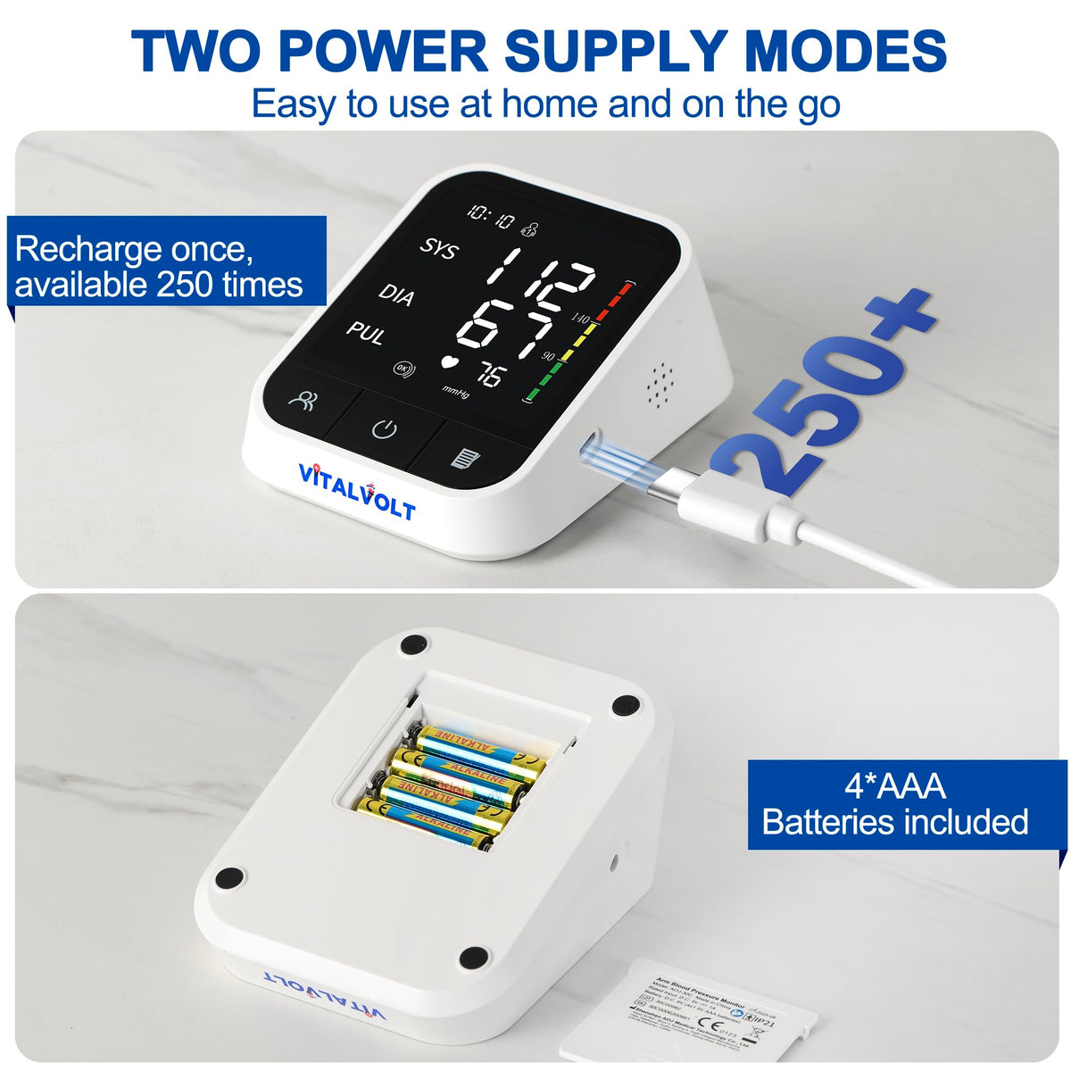 Automatic Arm Blood Pressure Monitor with Adjustable Cuff G864681
