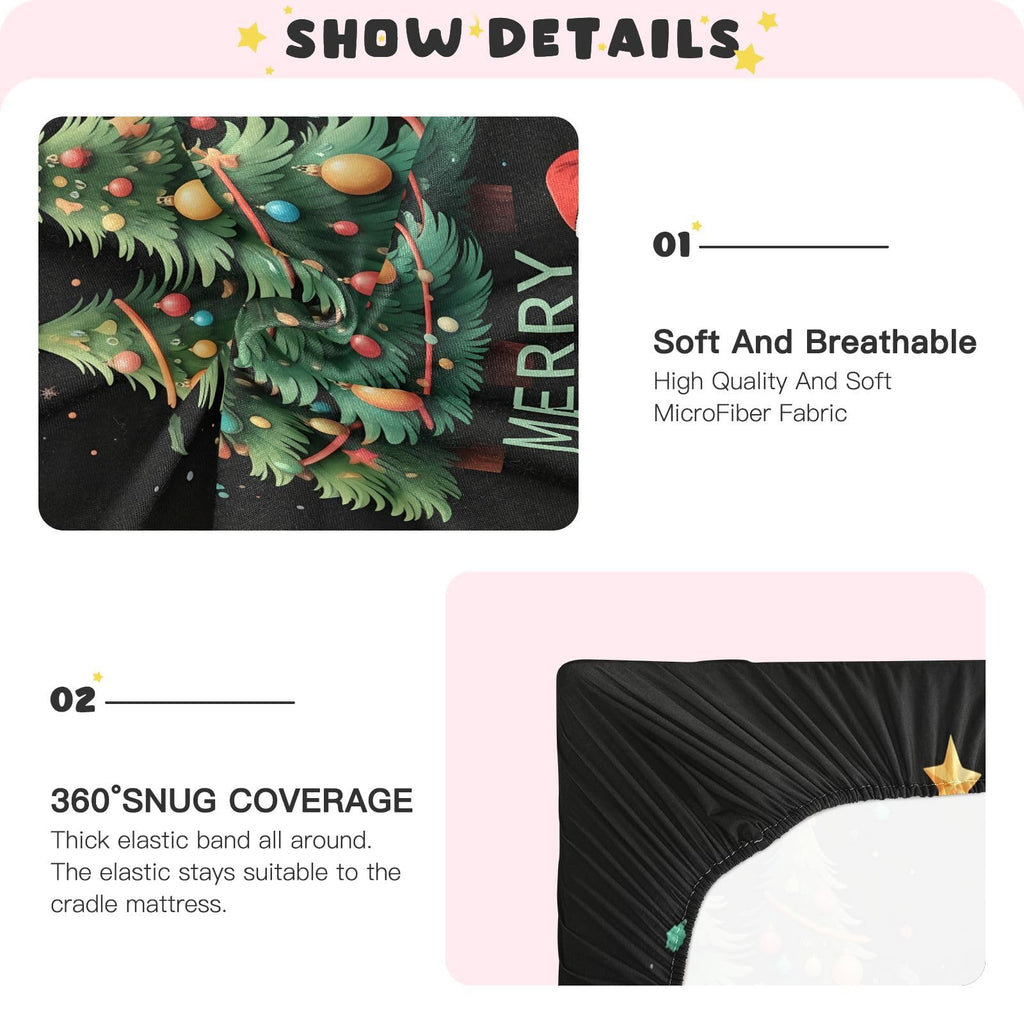 Soft Breathable Stretchy Microfiber Crib Sheets S709