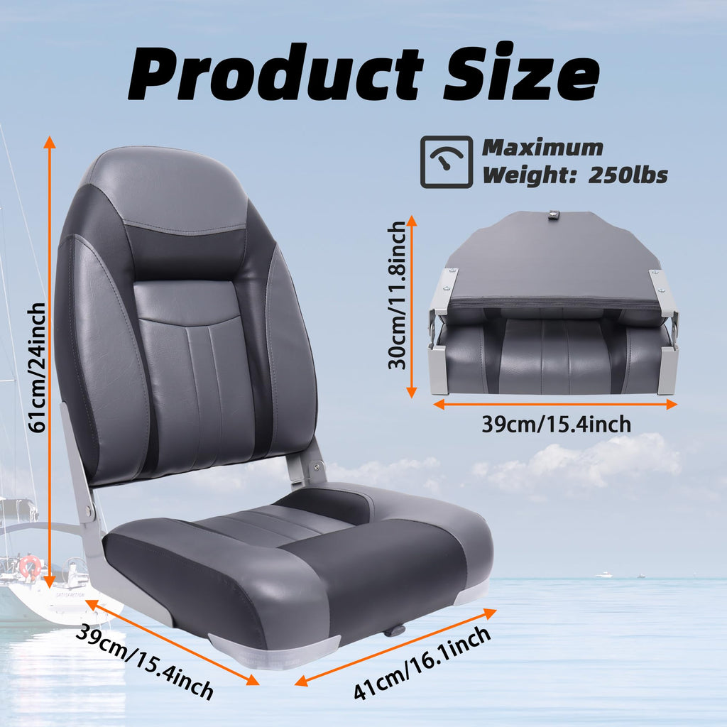 Folding High Back Boat Seats 2 Pack I5521