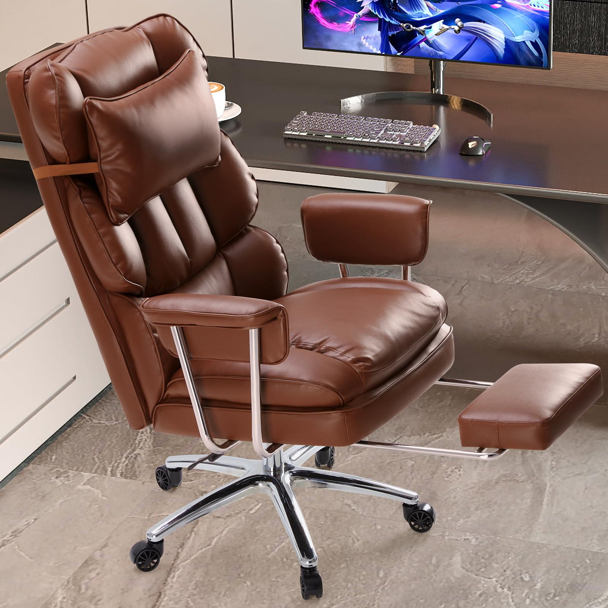 Ergonomic PU Leather Office Chair Q757