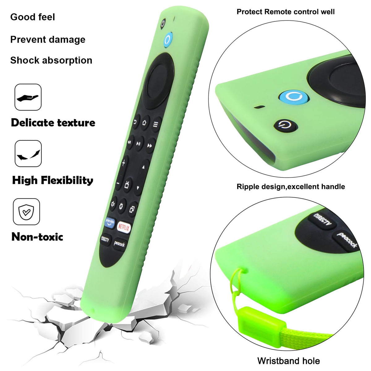 Silicone Remote Case 2pcs Nightglow Green and Blue C6492