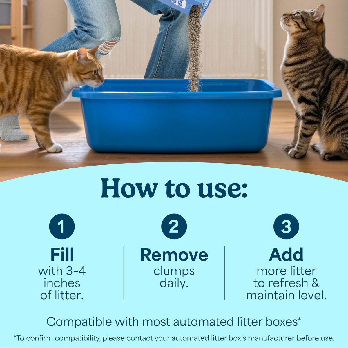 Unscented Clumping Cat Litter with Activated Charcoal, 14 lb D537