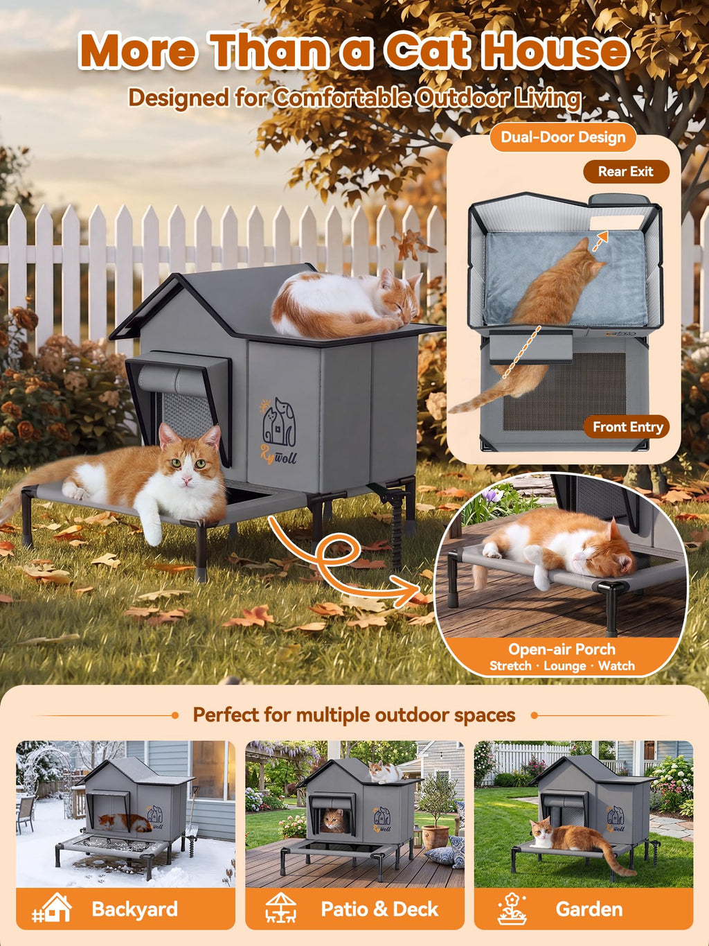 Heated Weatherproof Insulated Outdoor Cat House G1850