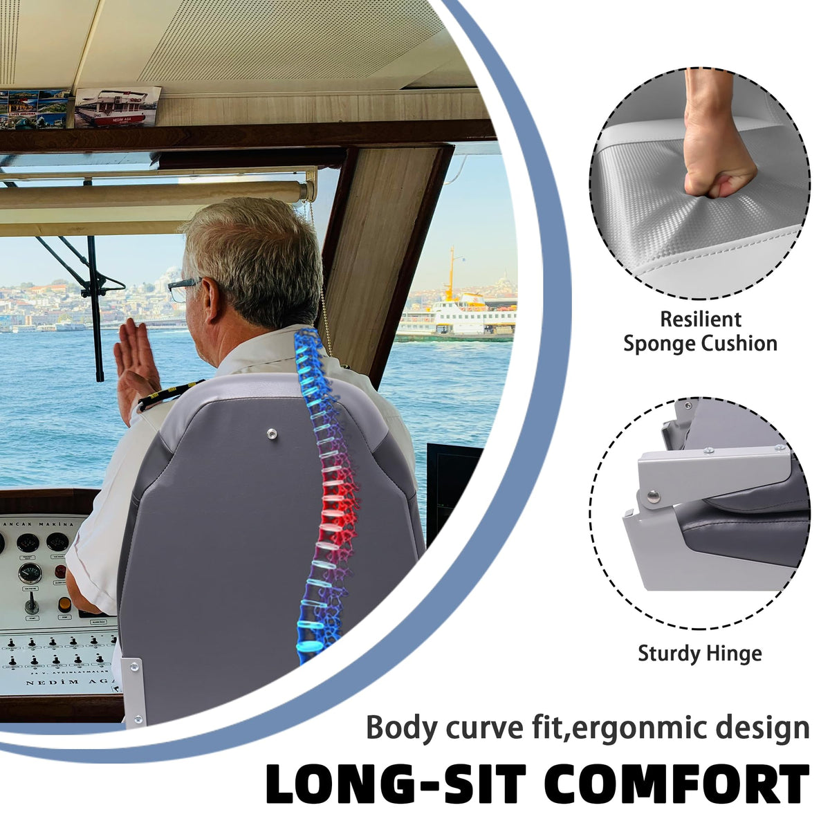 Folding High Back Boat Seats 2 Pack I5521