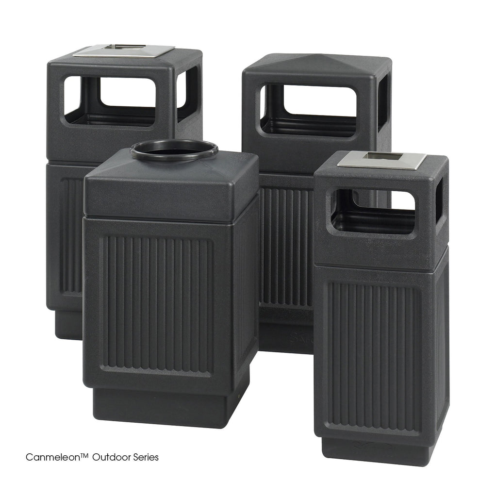 38 Gallon Black Open Top Trash Can P936758
