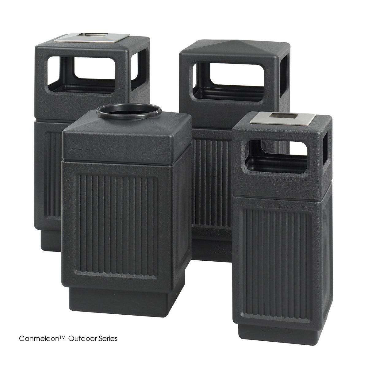 38 Gallon Black Open Top Trash Can P936758