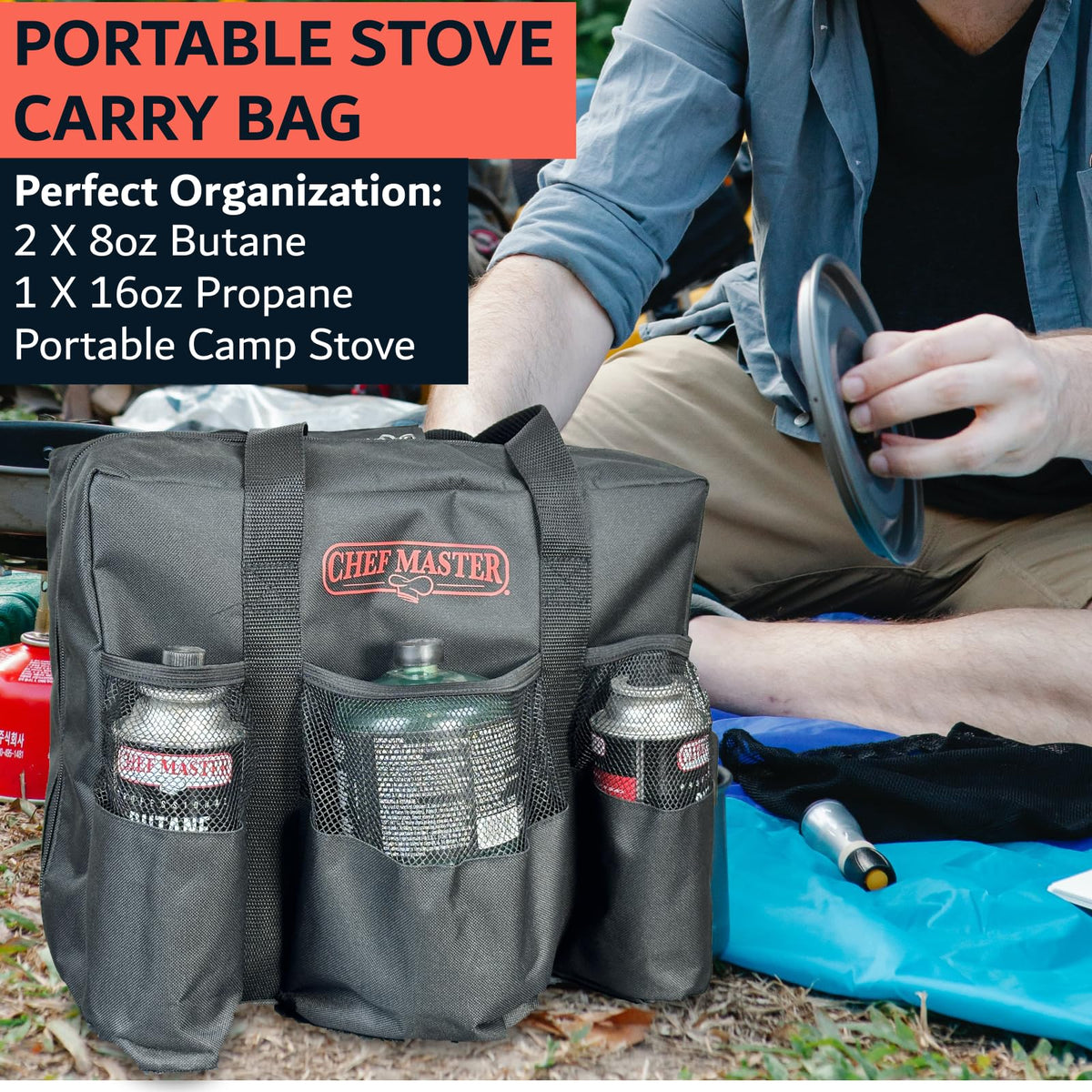 Camp Stove Carry Bag Multi-Pocket Y382224