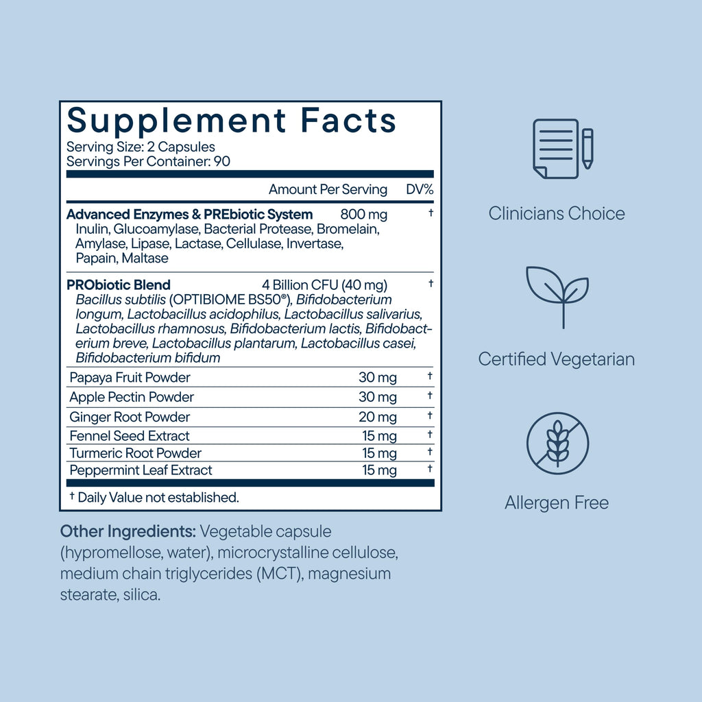 Digestive Enzymes Probiotics 180 CT U143