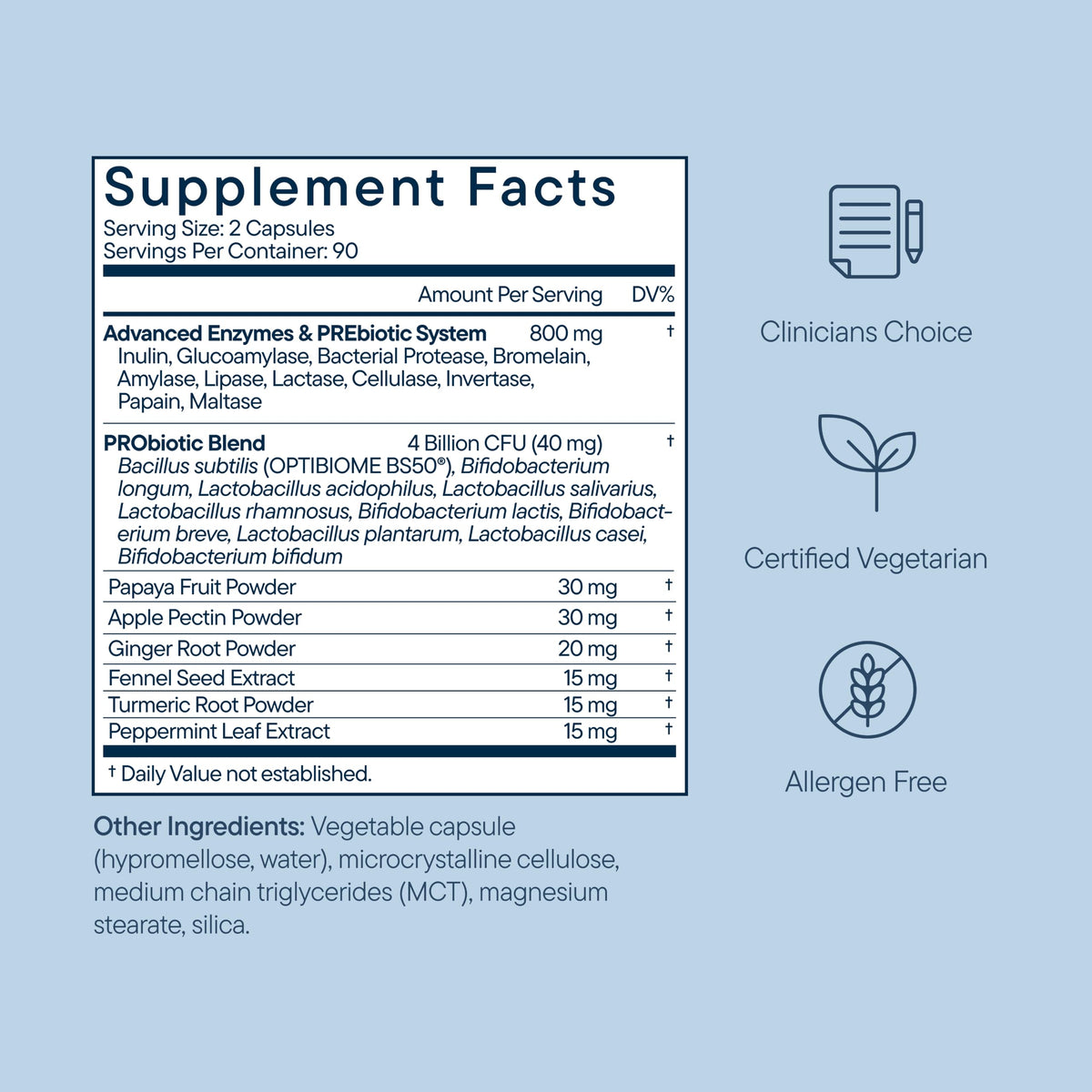 Digestive Enzymes Probiotics 180 CT U143