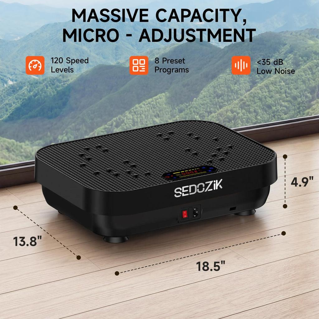 Black Vibration Plate with Bands K56290