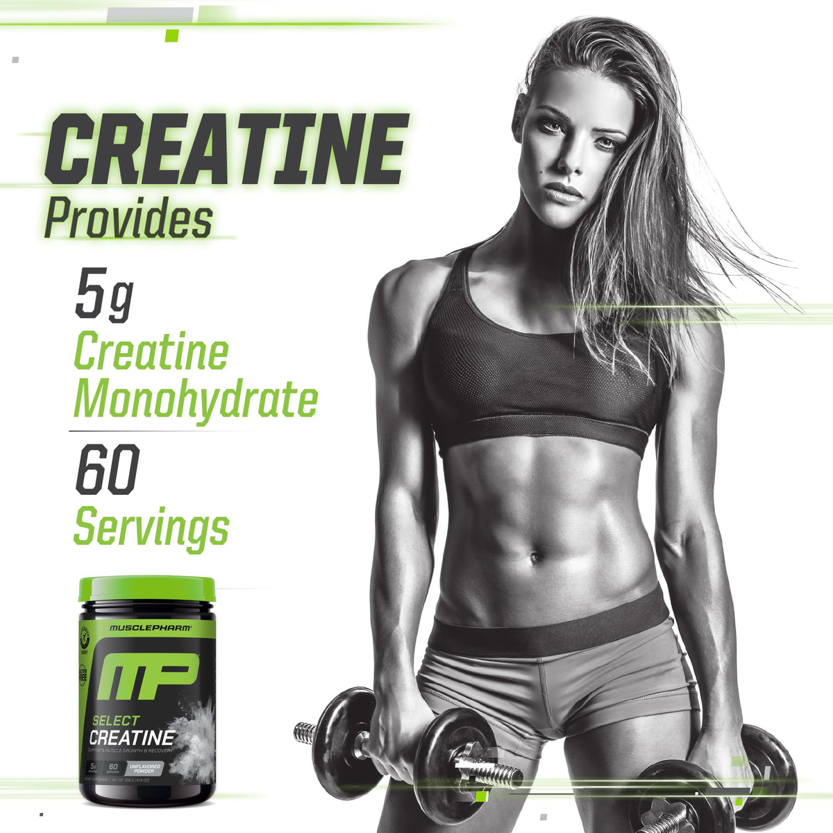 Creatine Monohydrate Powder 60 Servings D600