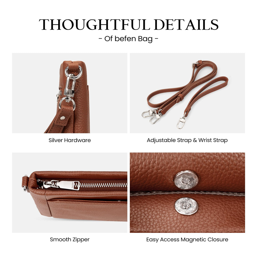 Genuine Leather Wristlet Wallet with Built in Wallet X186995