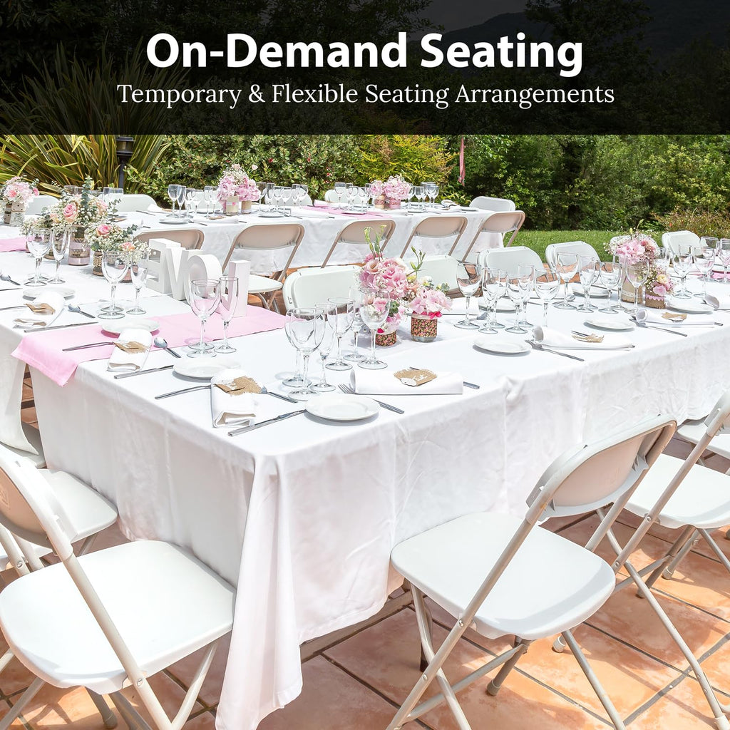 White Foldable Plastic Chair 9 Pack F8069