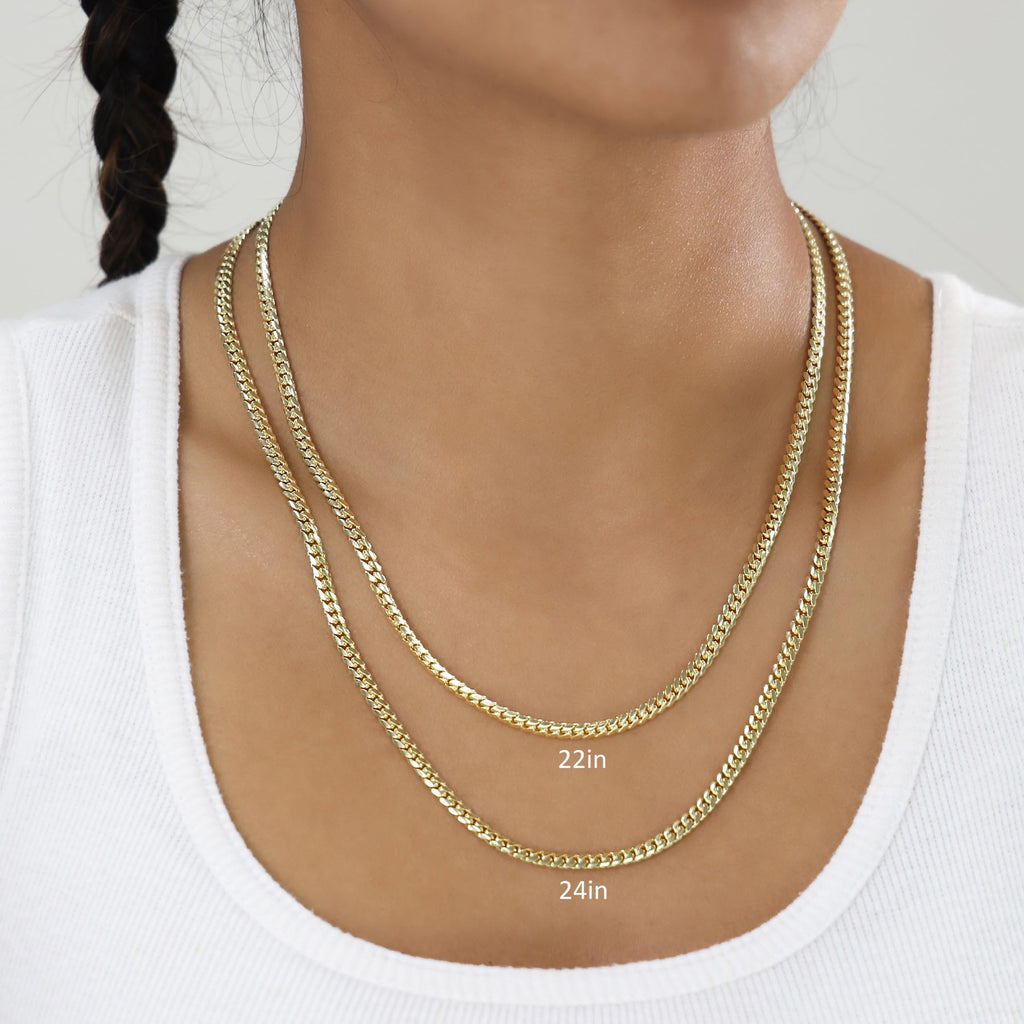 10K Yellow Gold Cuban Link Chain Necklace S65734