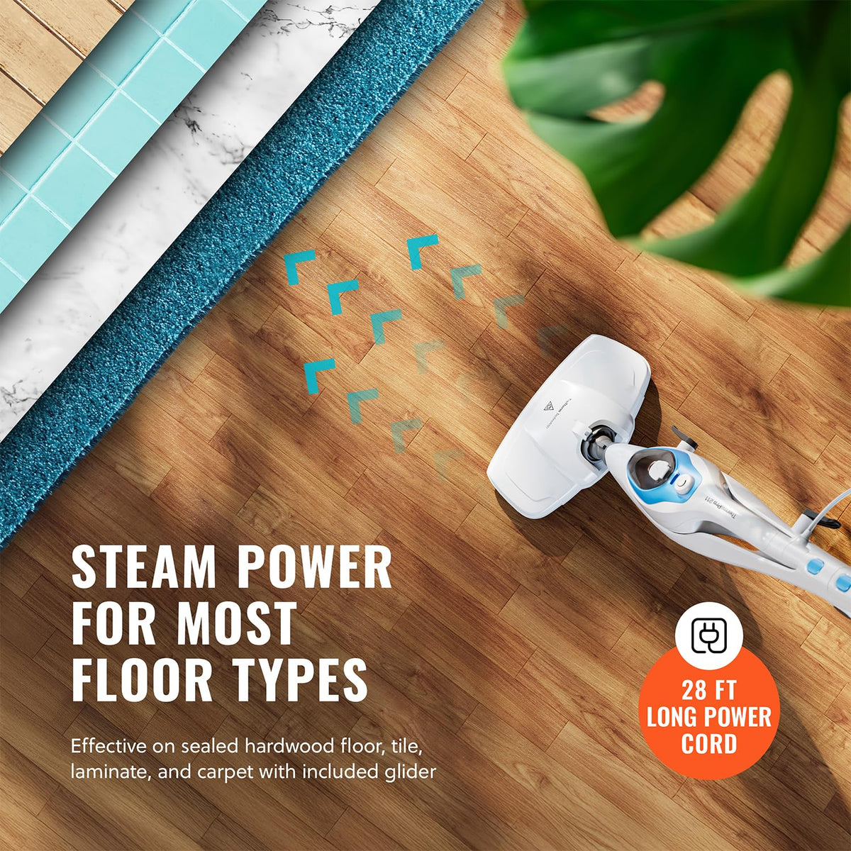 10-in-1 Steam Mop with Detachable Handheld Steam Cleaner A3403