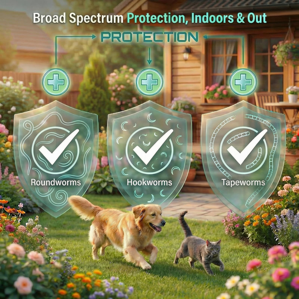Broad Spectrum Pyrantel Pamoate and Praziquantel Dewormer Liquid 3.38 fl oz R66671