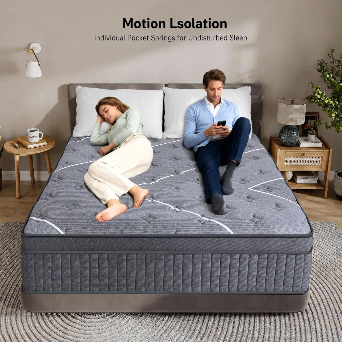 12 Inch Gel Memory Foam Hybrid Mattress O97506