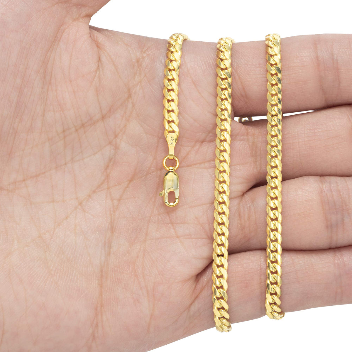 10K Yellow Gold Cuban Link Chain Necklace S65734