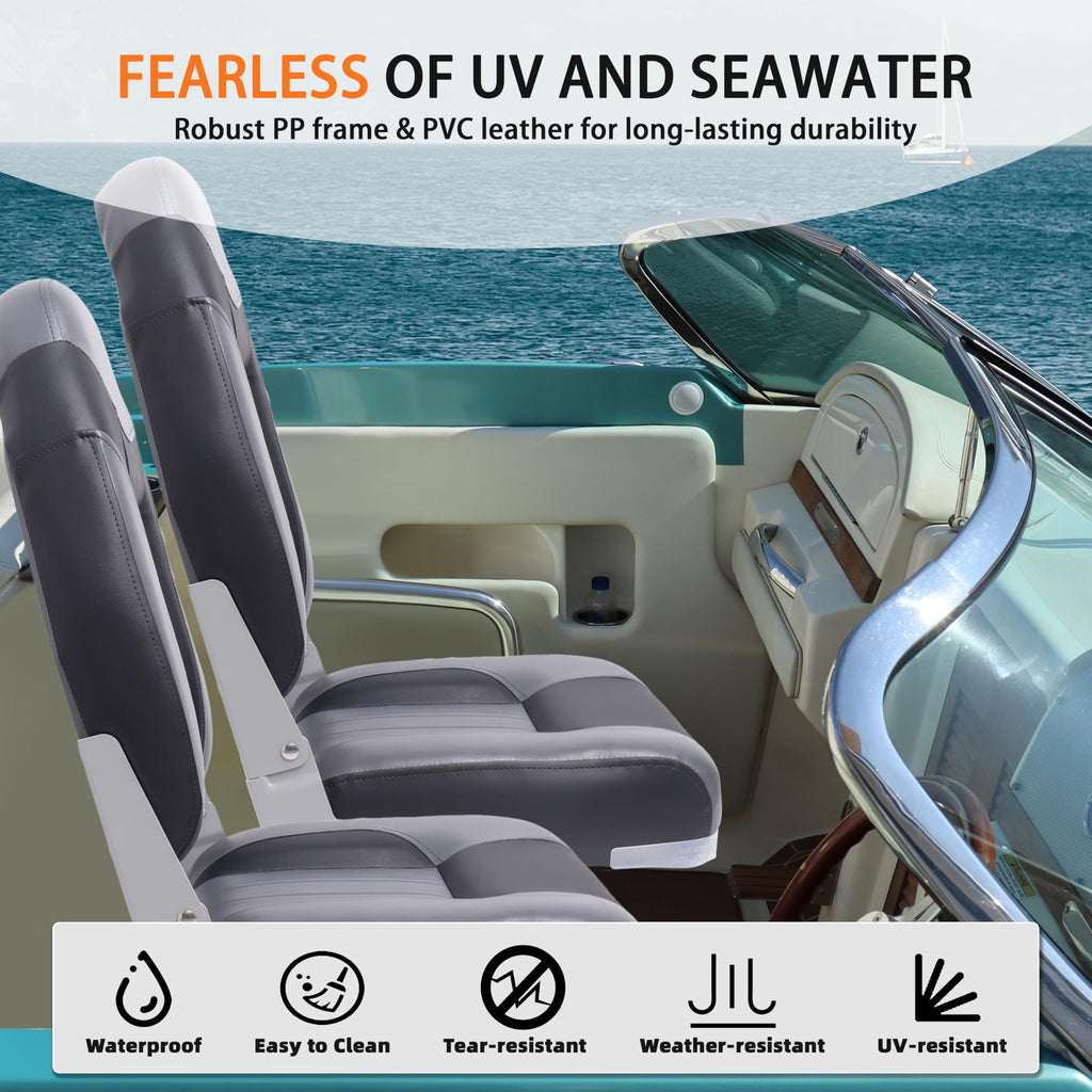 Folding High Back Boat Seats 2 Pack I5521