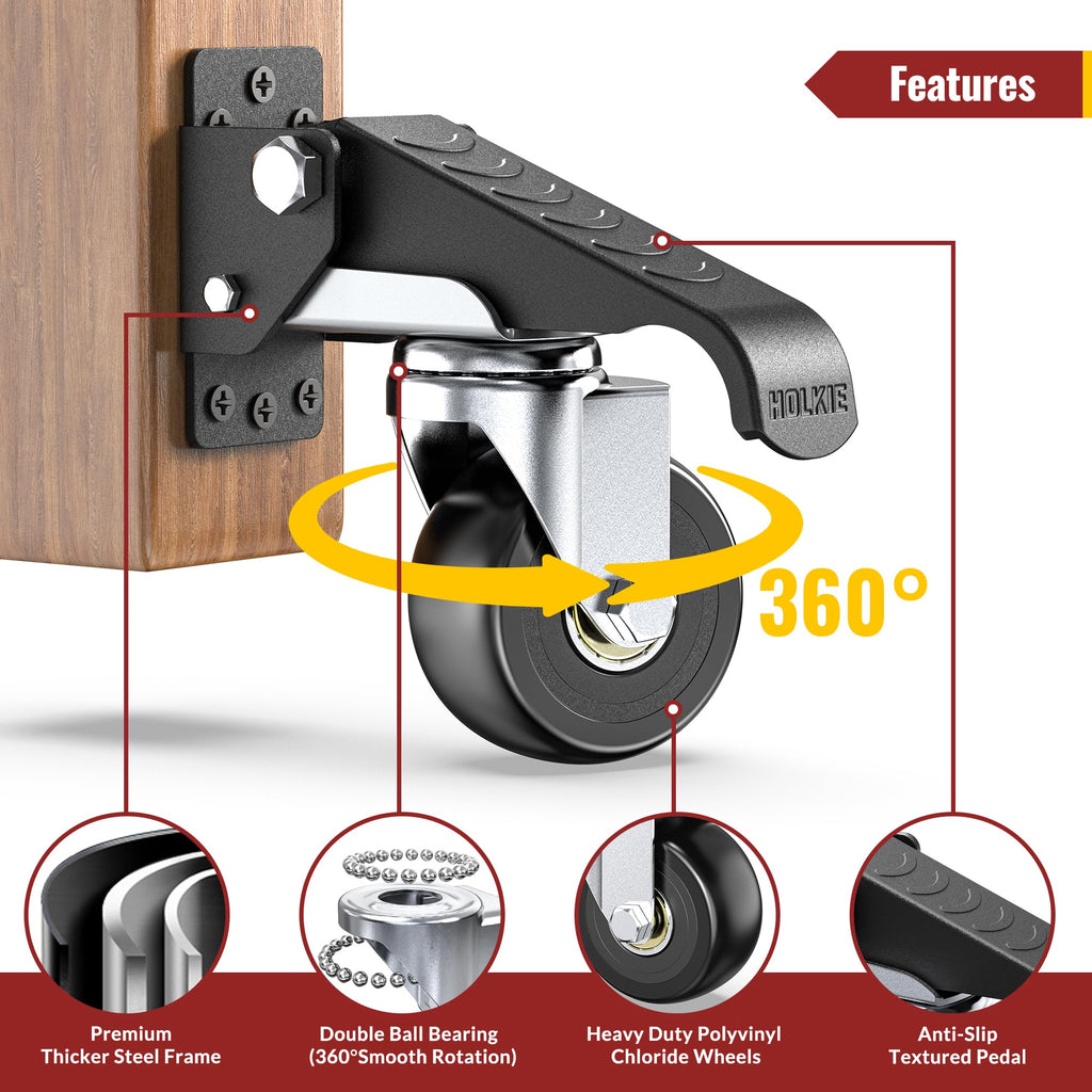 Heavy Duty Retractable Casters 700 lbs 4 Casters M163