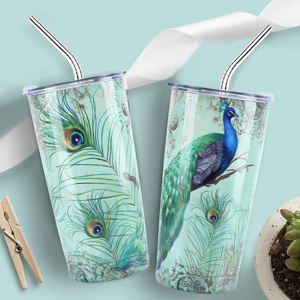 20 oz Insulated Stainless Steel Tumbler with Straw Lid G2746